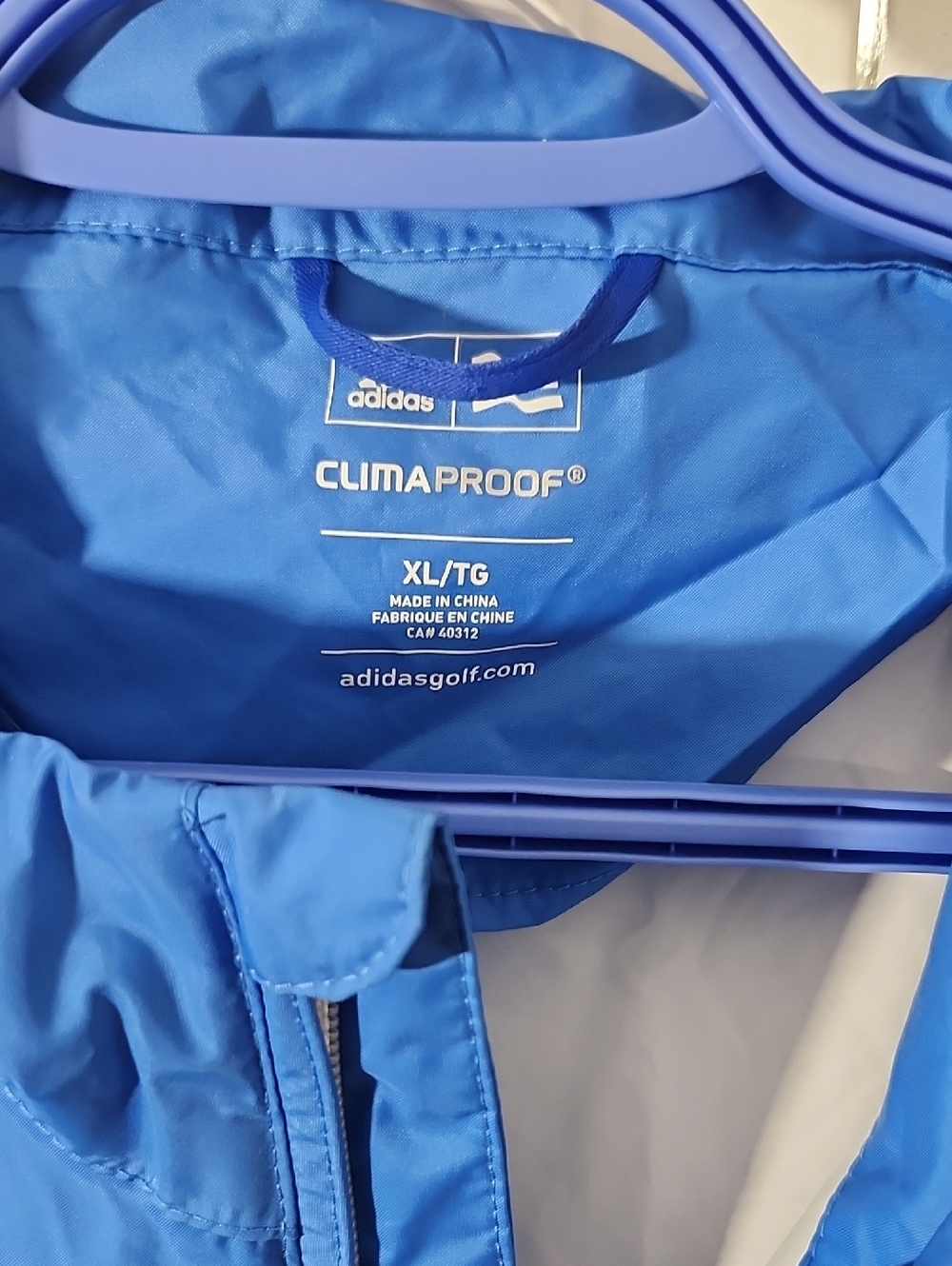 Adidas Royal Blue Track Jacket with White Piping - Picture 2 of 4